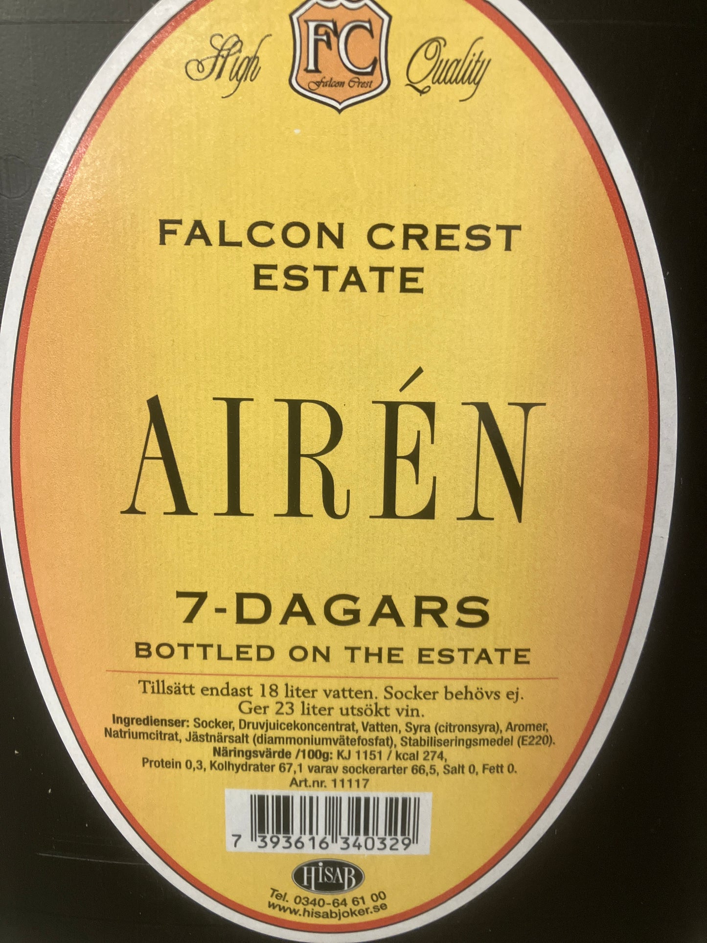 Falcon Crest Airén (Chardonnay) 7-Dagars