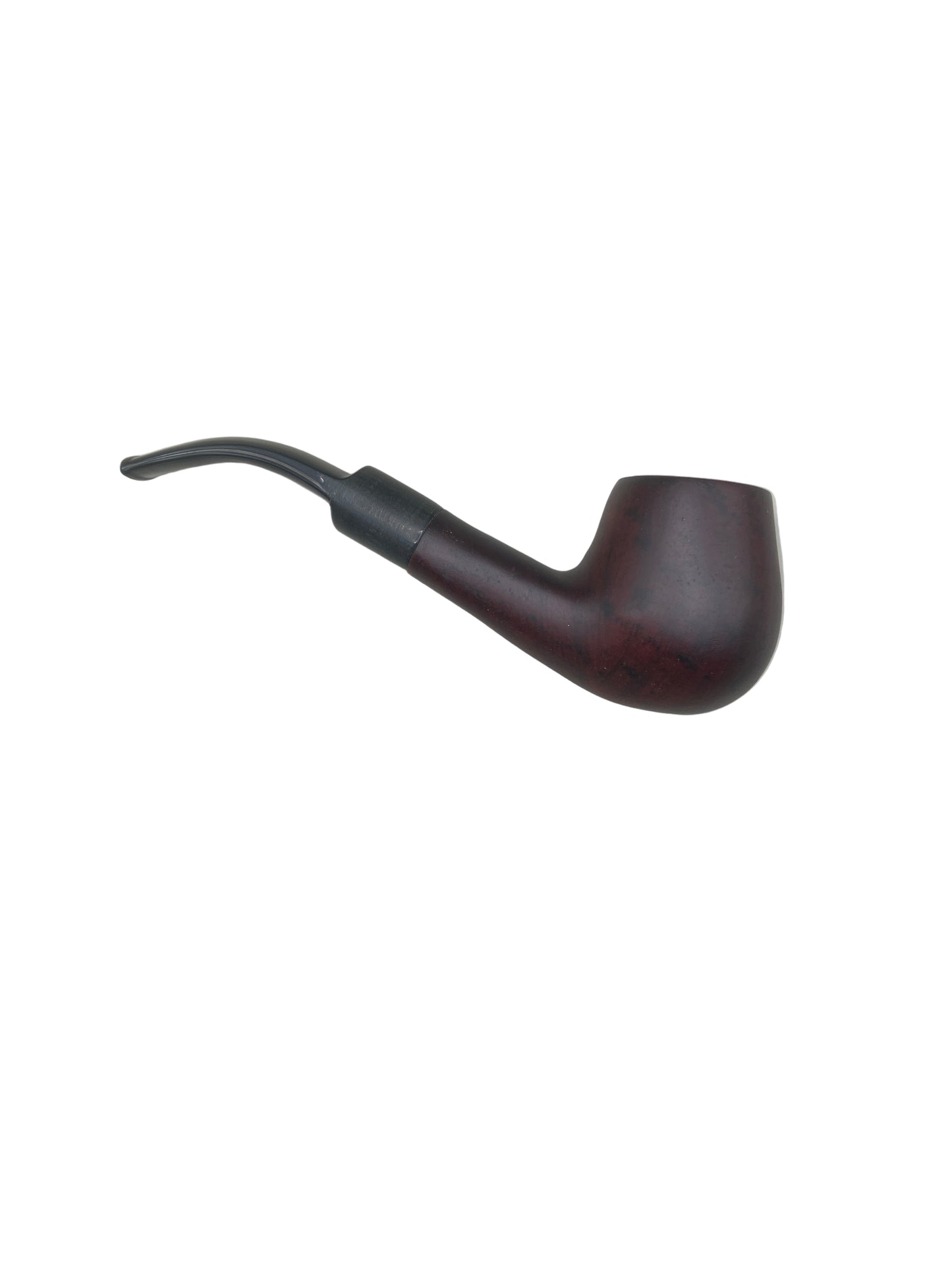 Tröber Billiard Pipa i Rödbrun Träton med Böjt Saddle-munstycke