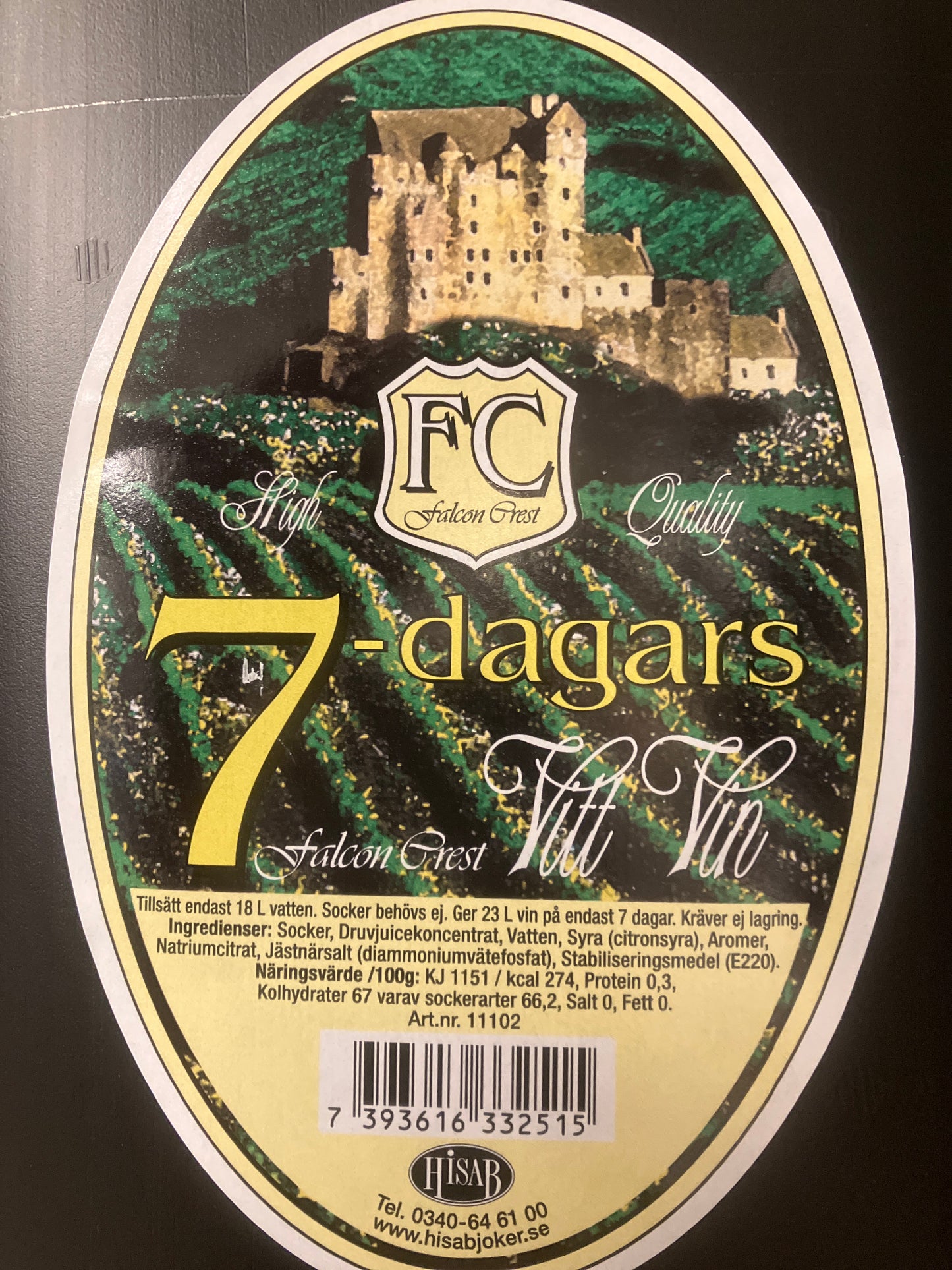 Falcon Crest 7 dagars Vitt