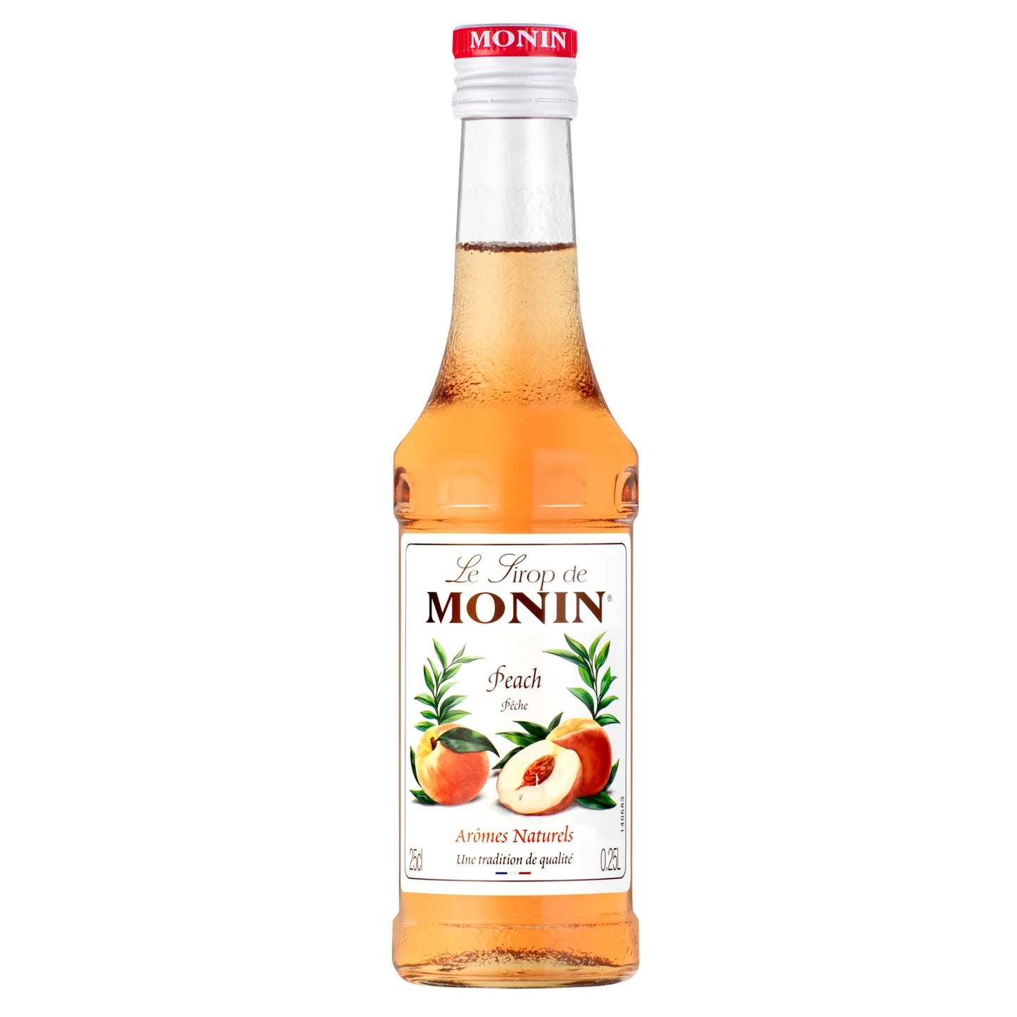 Monin Peach Syrup 25 cl med utgångsdatum 07-2026