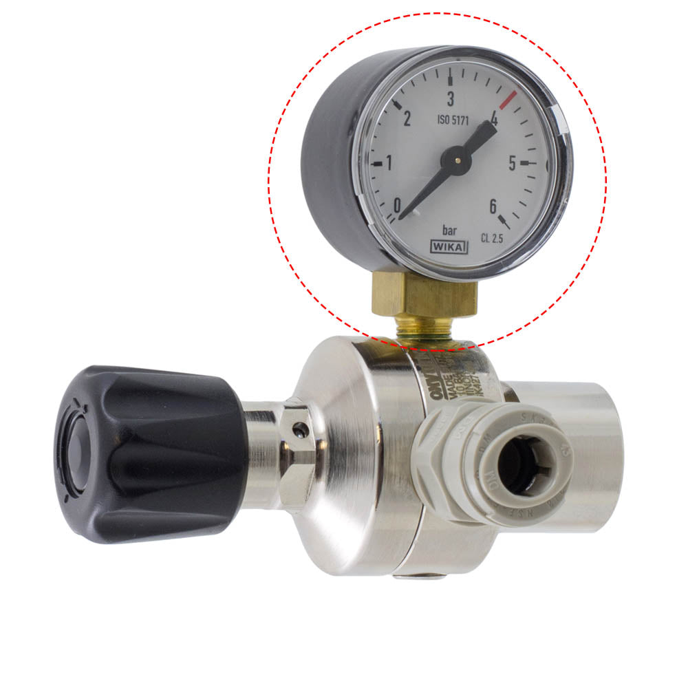 Manometer 0-6 bar för regulator