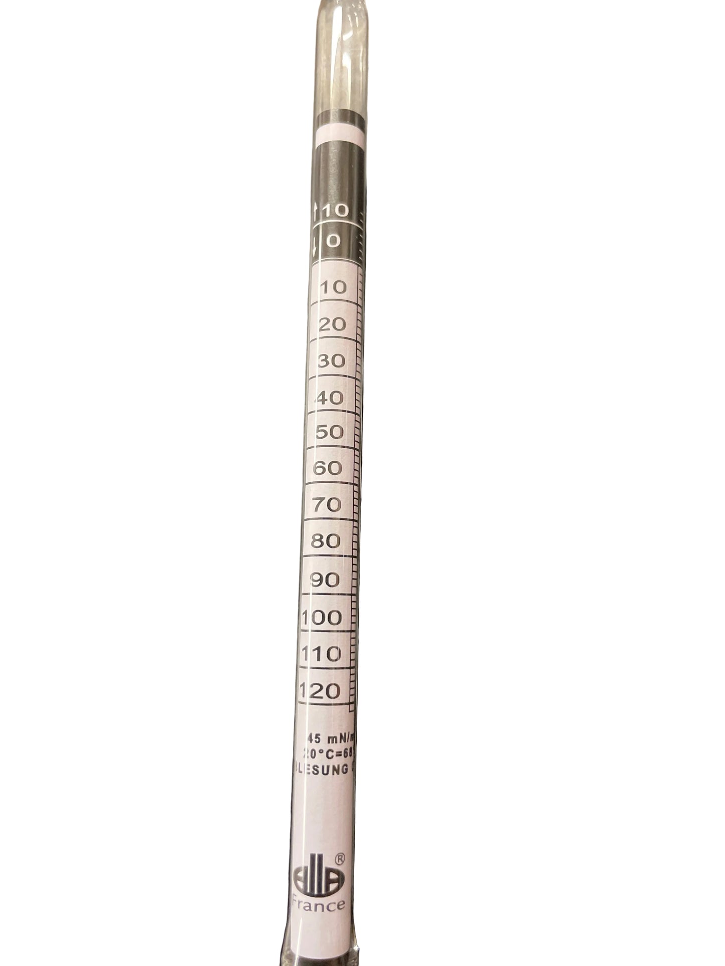 Jäsmätare (hydrometer) för vin