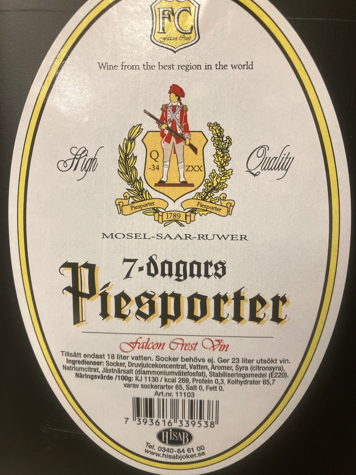 Falcon Crest 7-dagars Piesporter