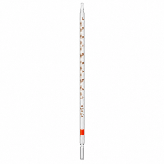 Graderad glaspipett 1 ml – Borosilikatglas