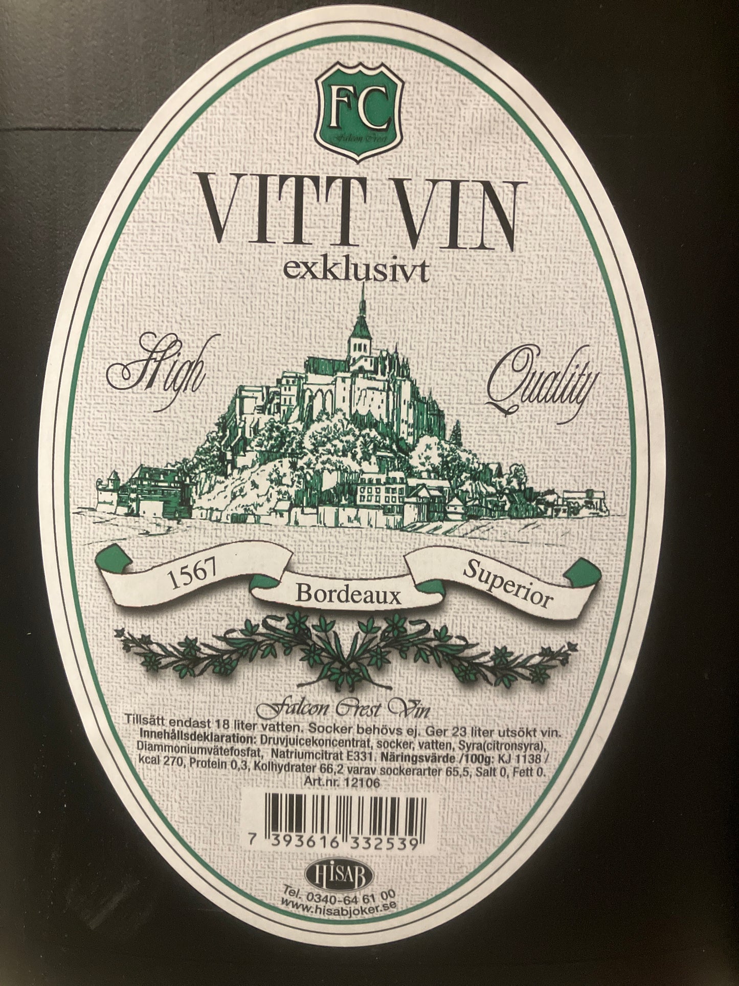 Falcon Crest Vitt Vin Exklusivt