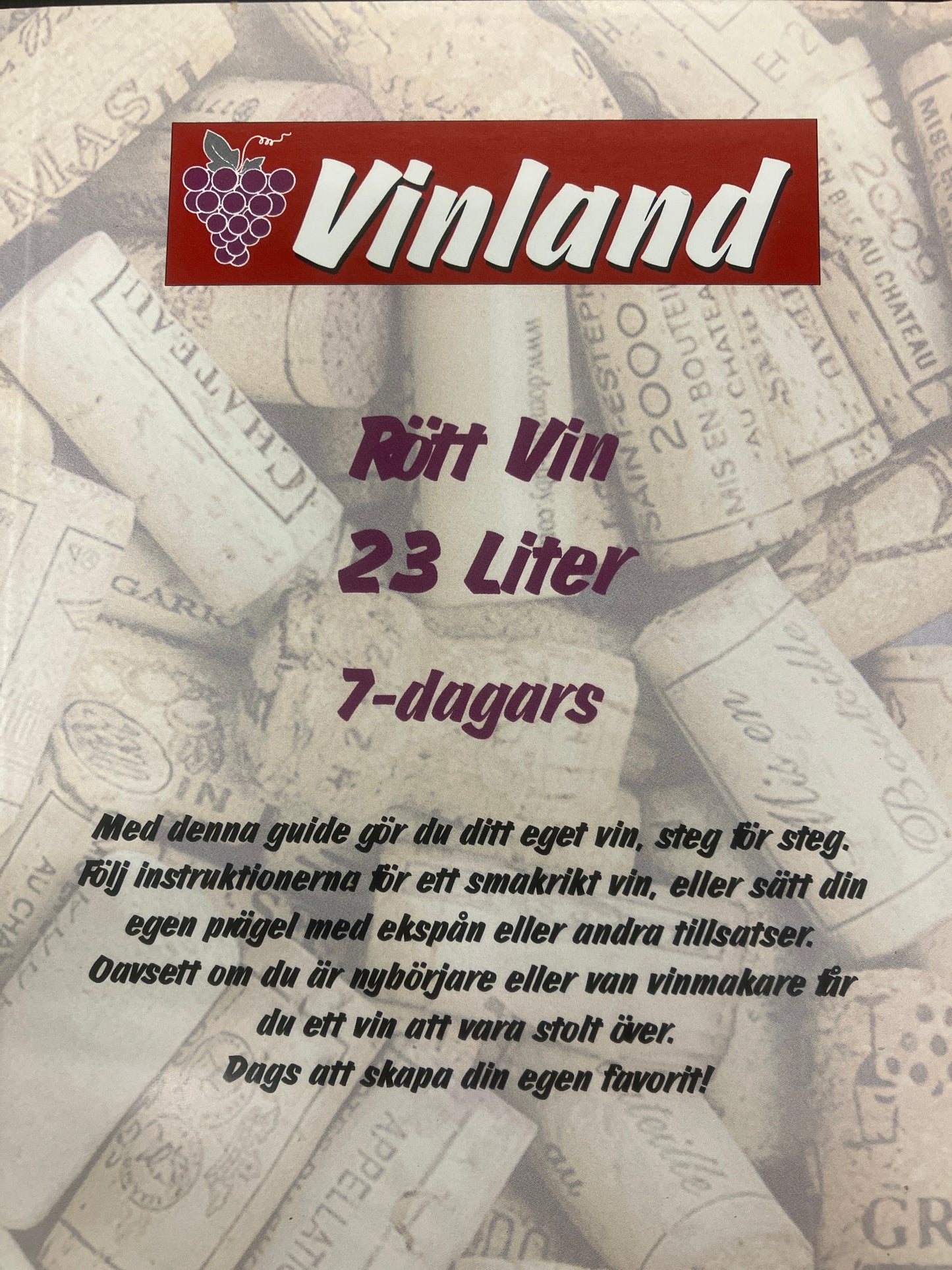 Vinlands jäskit Rött vin 7-dagars