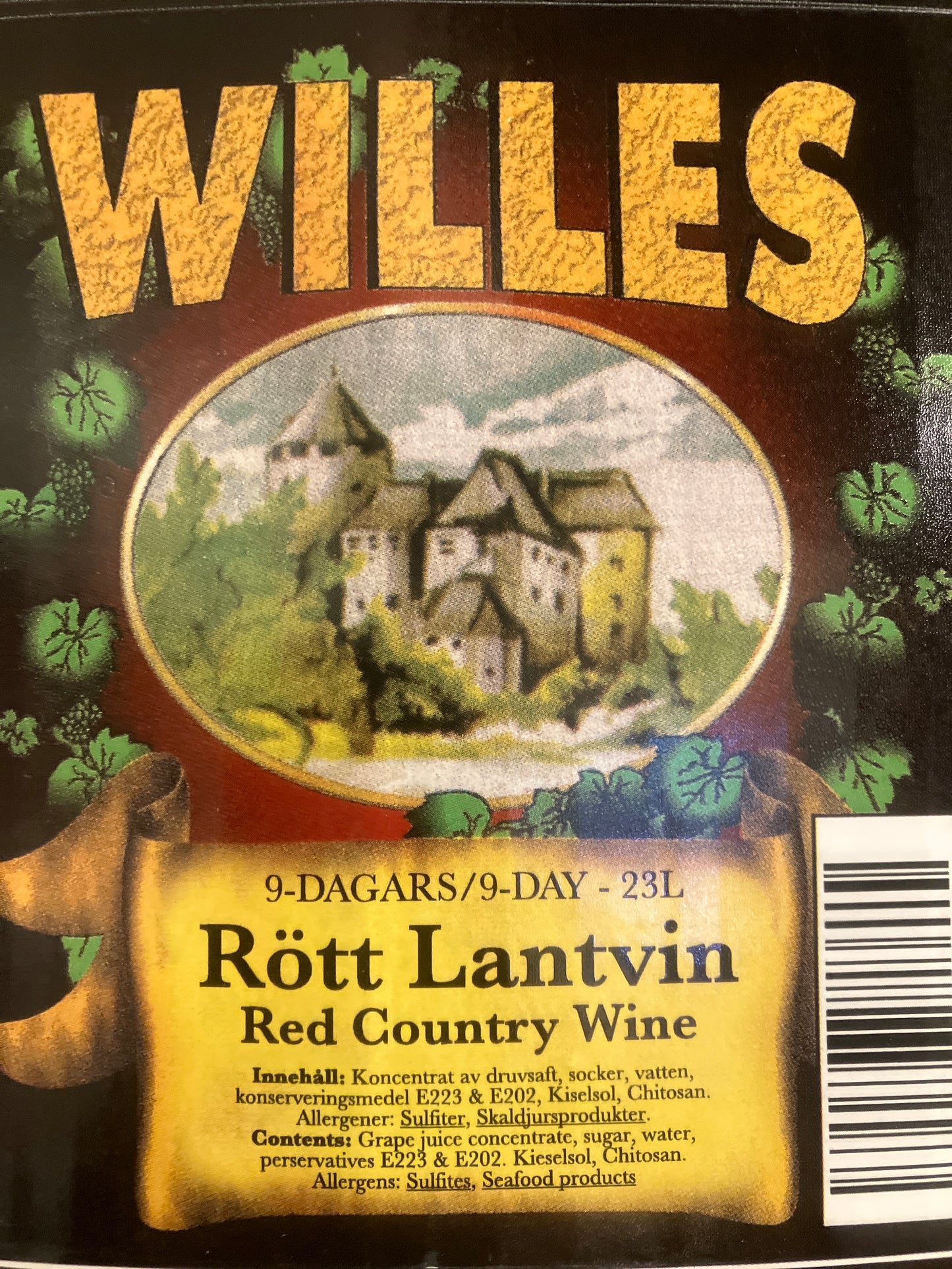 Willes Rött Lantvin