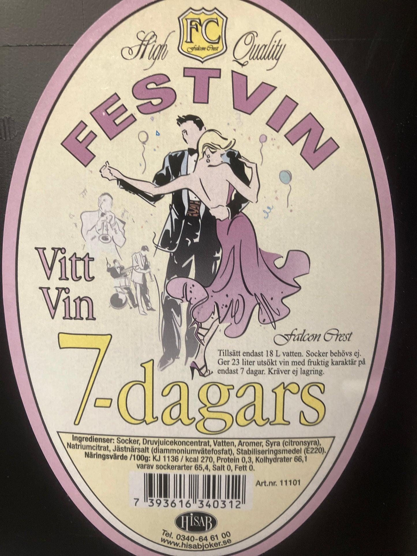 Falcon Crest Festvin 7-dagars Vitt