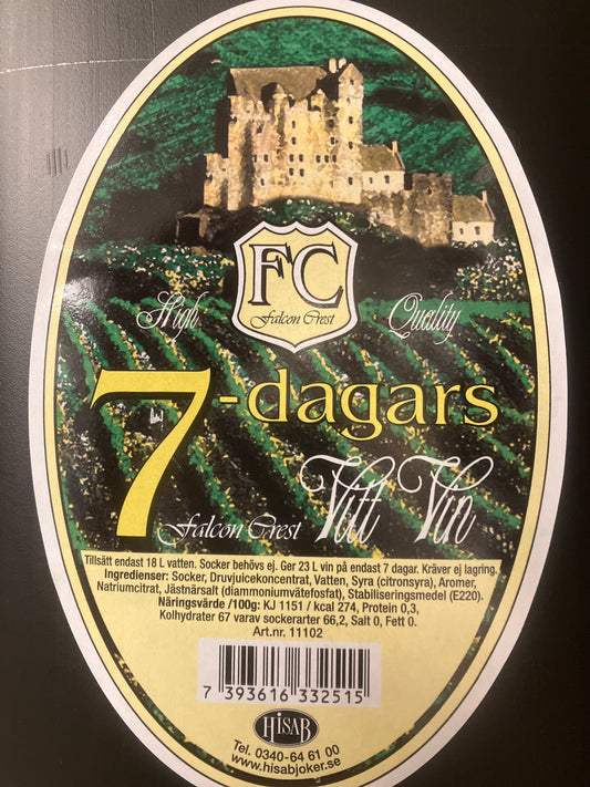 Falcon Crest 7 dagars Vitt