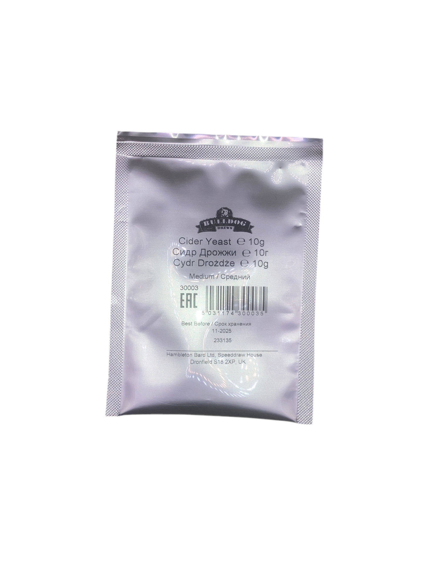 Bulldog Brews Cider Yeast Medium